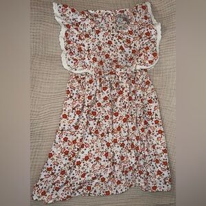 Adorable Floral Kids Dress with Ruffle Sleeves